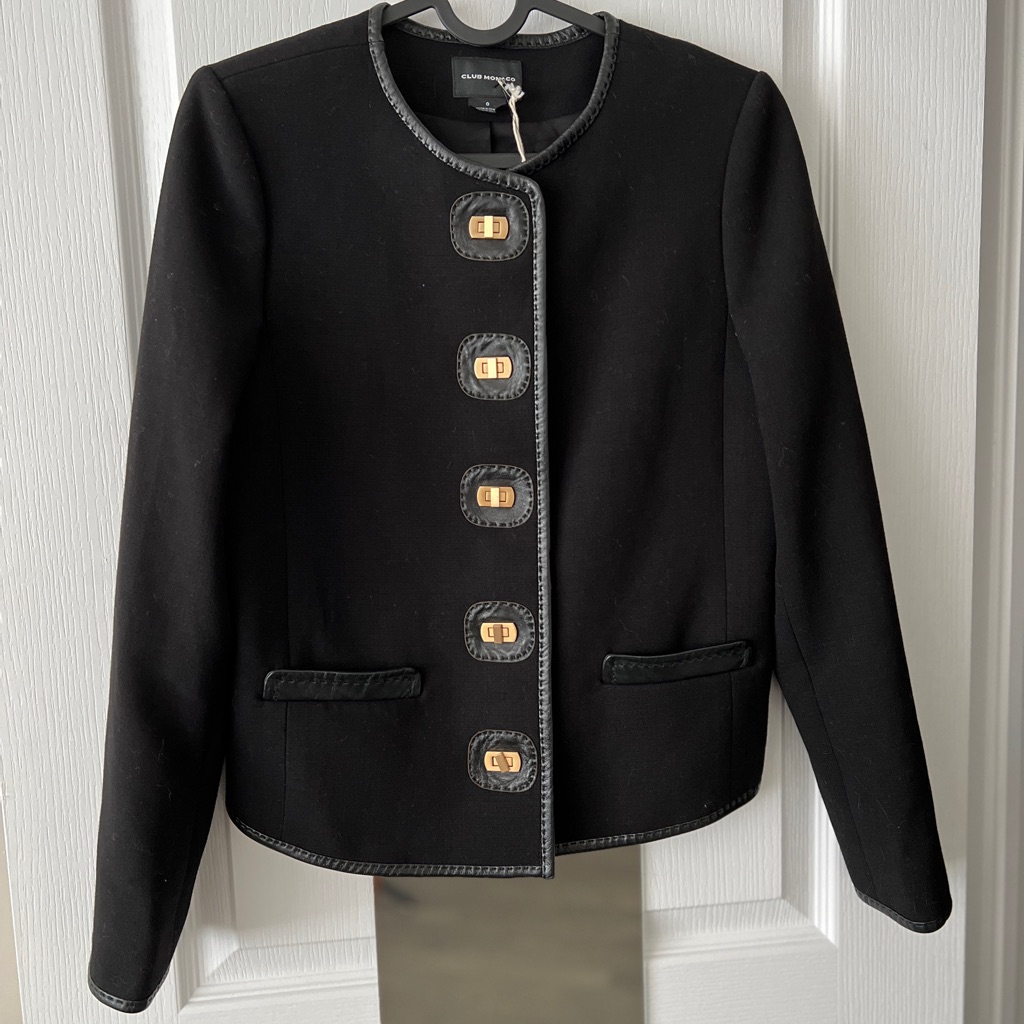 Club Monaco Sandra Black Jacket Sz 0 New